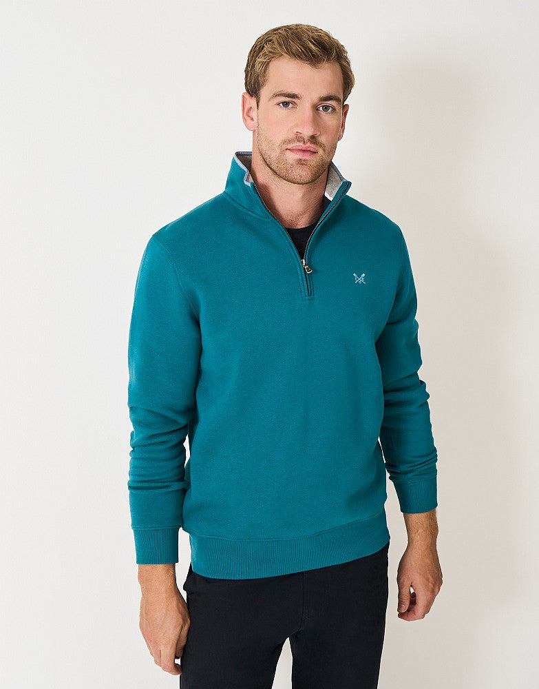 Classic Half Zip Sweatshirt in Morocco Blue