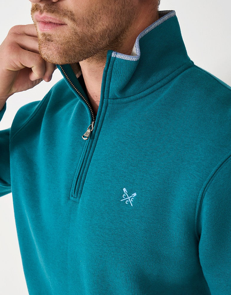 Classic Half Zip Sweatshirt in Morocco Blue