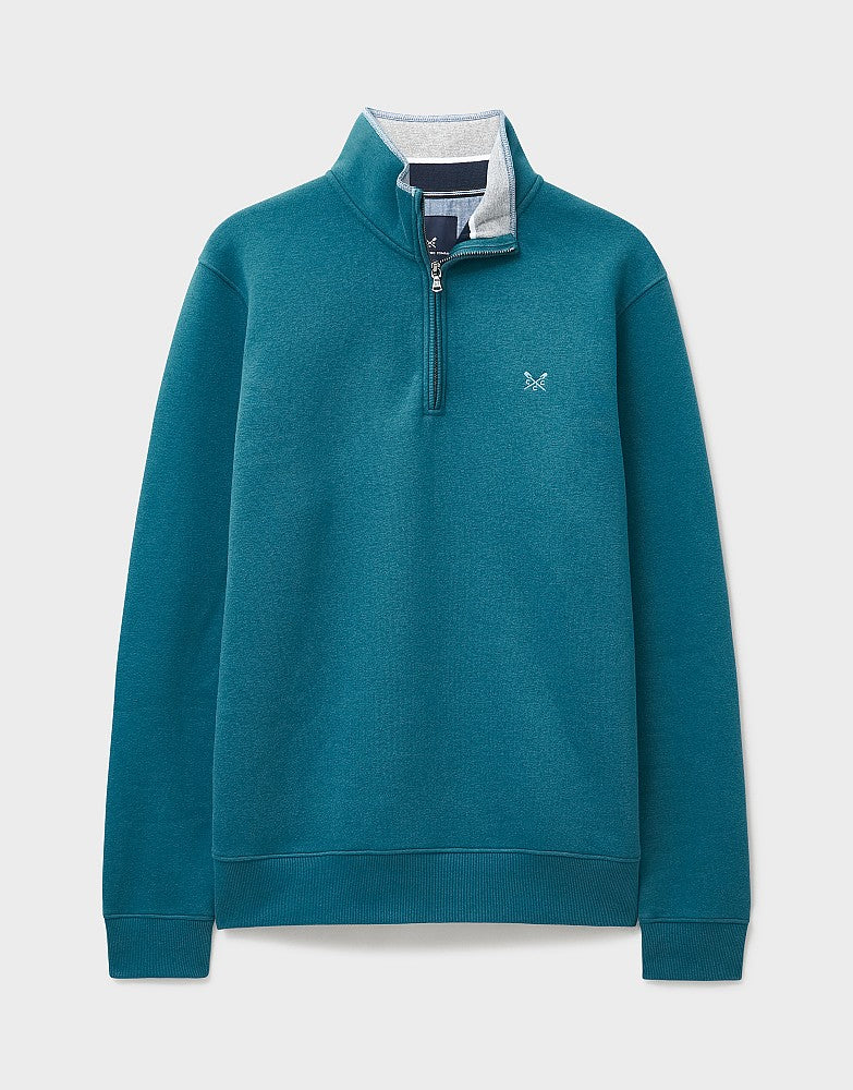 Classic Half Zip Sweatshirt in Morocco Blue