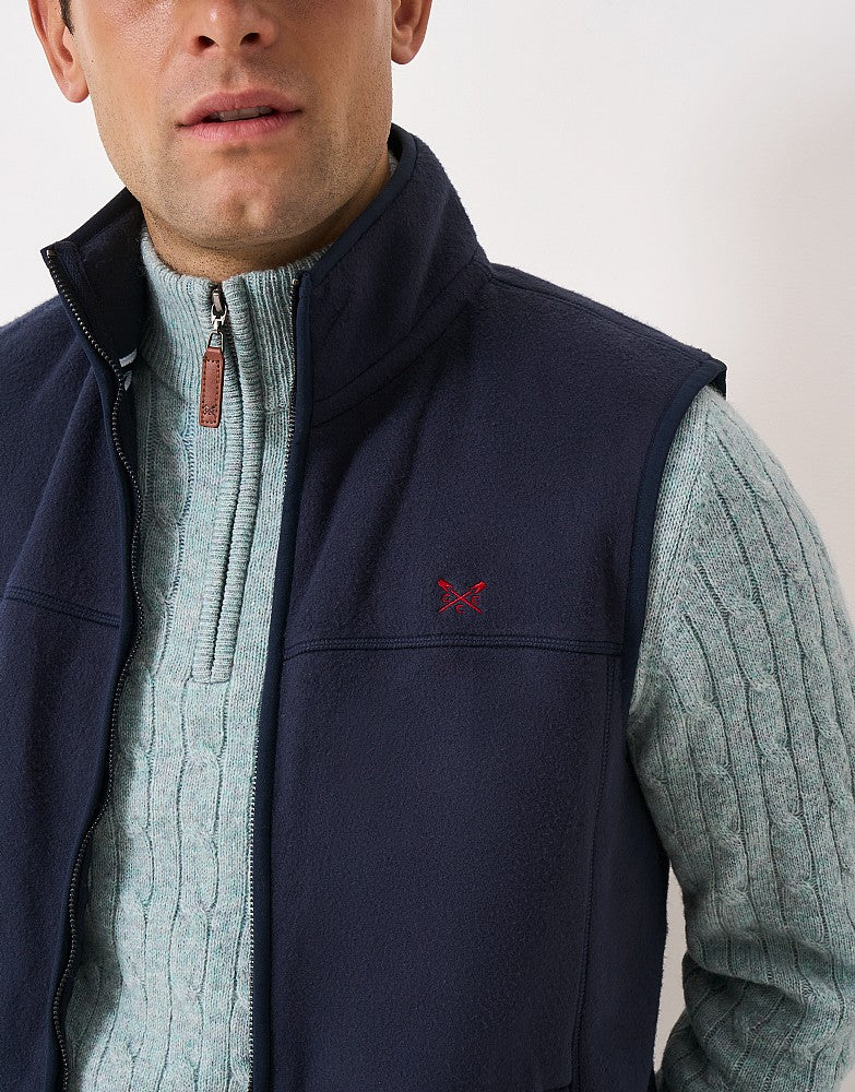 Aldringham Fleece Gilet in Navy