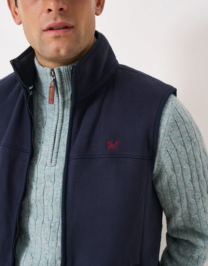 Aldringham Fleece Gilet in Navy