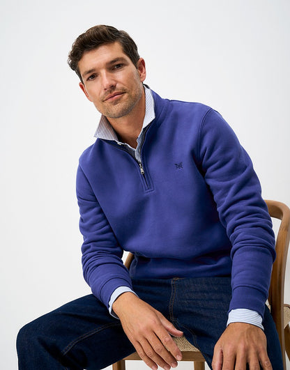 Classic Half Zip Sweat in Ultra Marine