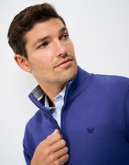 Classic Half Zip Sweat in Ultra Marine