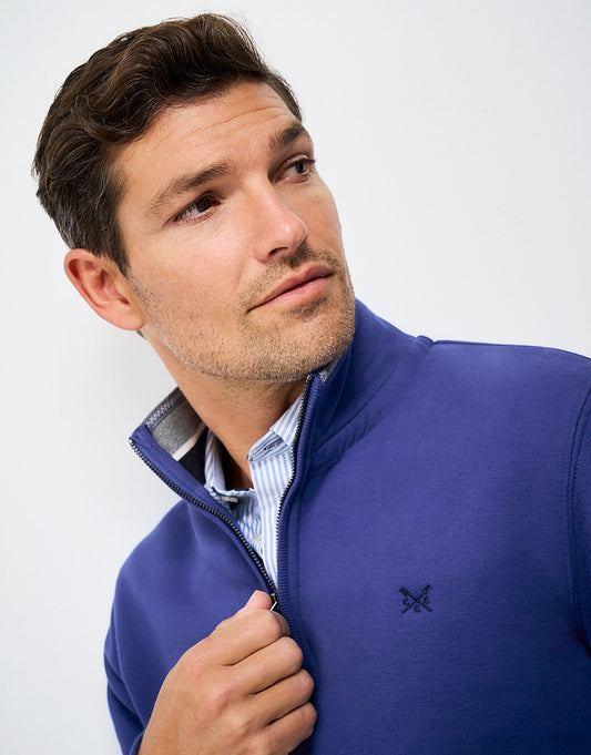 Classic Half Zip Sweat in Ultra Marine