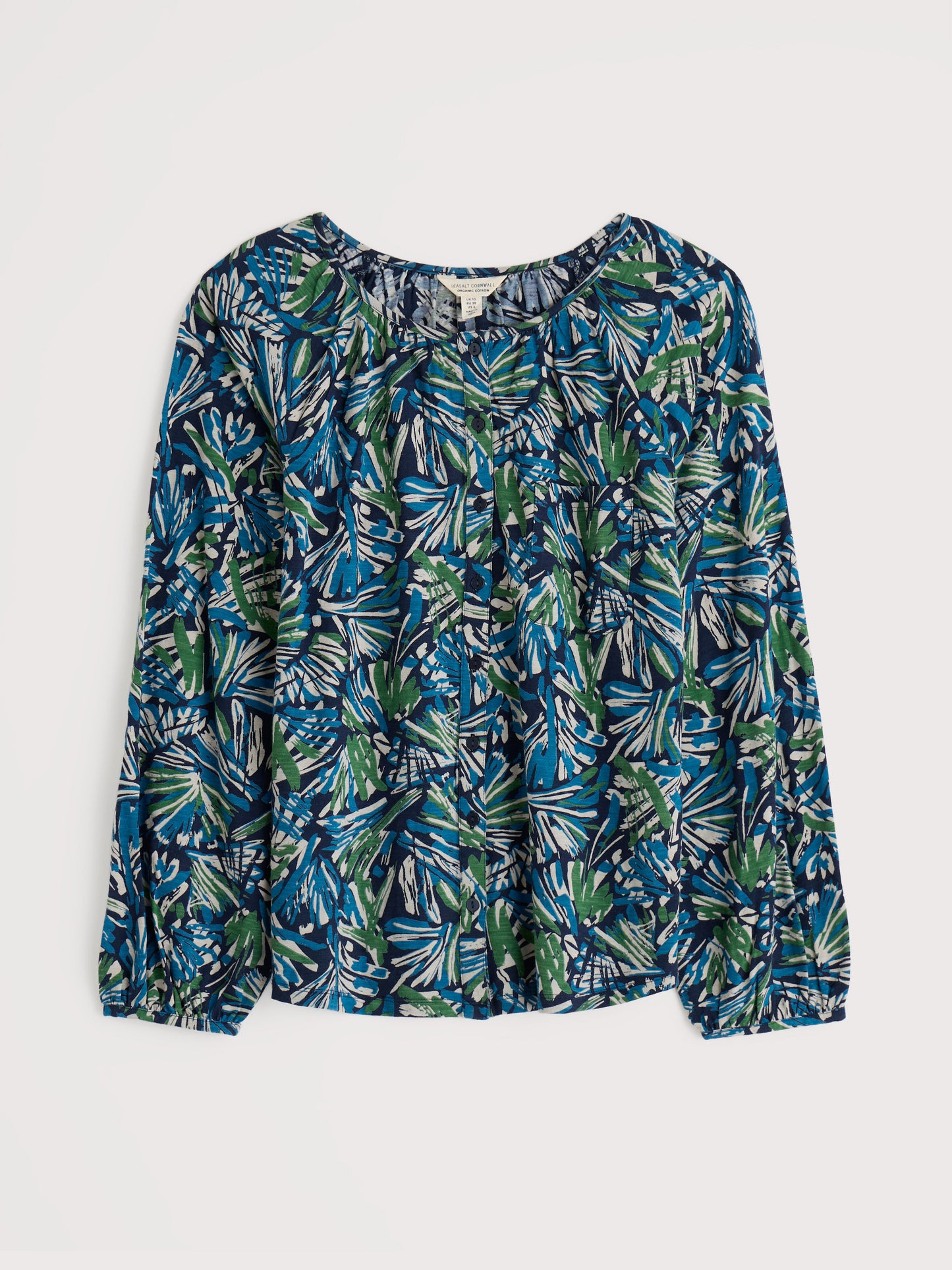 Mallow Button Through Jersey Top Artist Marks Maritime