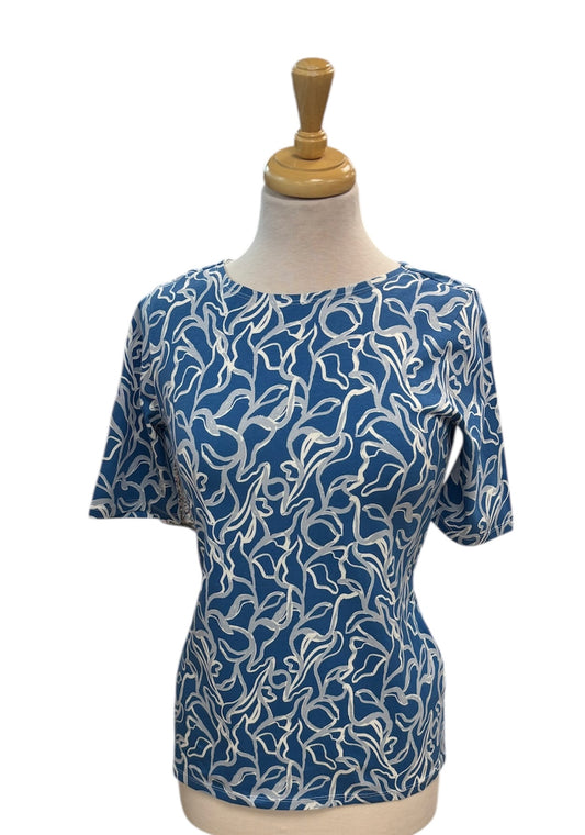 Poisson Printed T-Shirt Spring Roots Sailboats