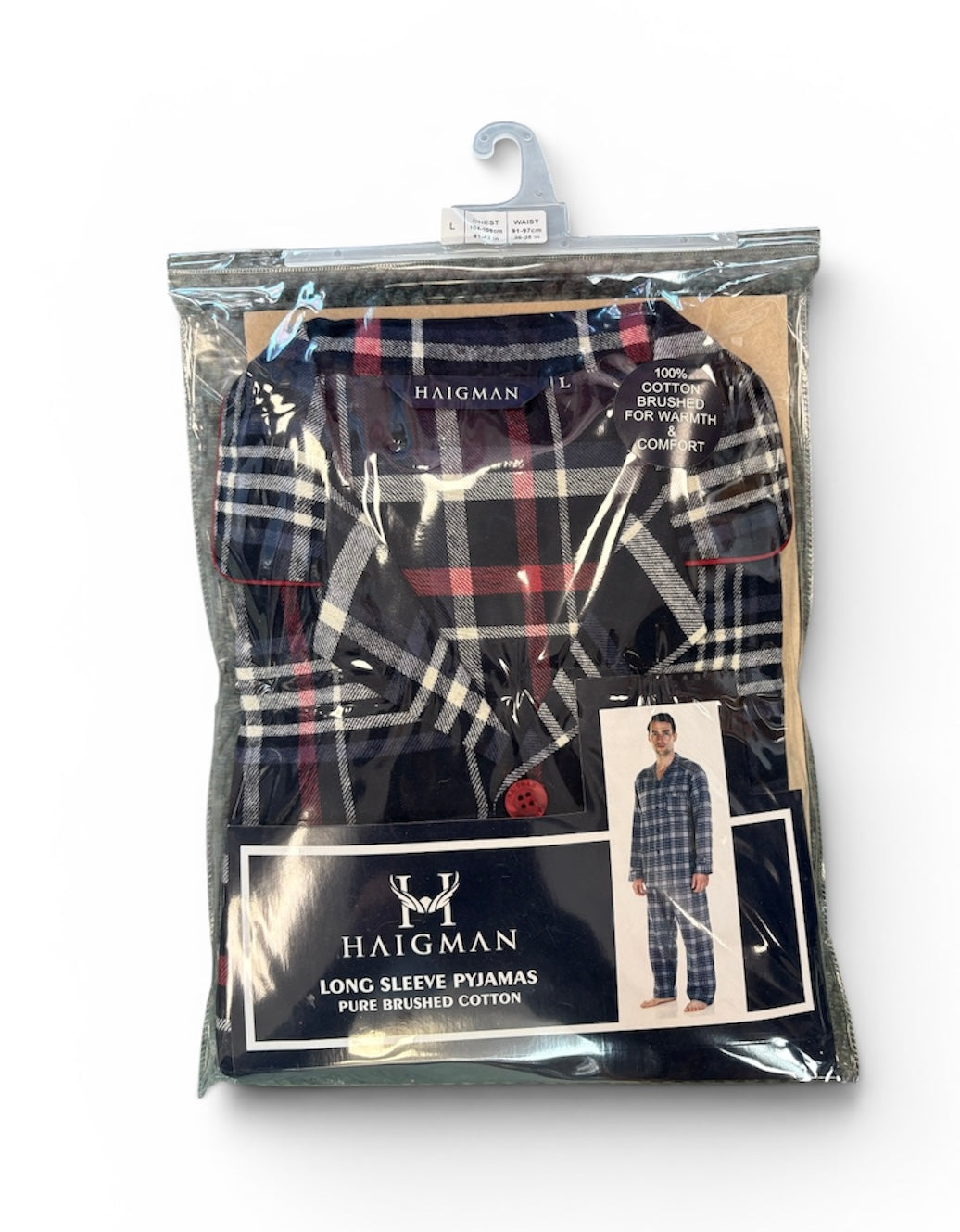 RED CHECK BRUSHED COTTON PYJAMA