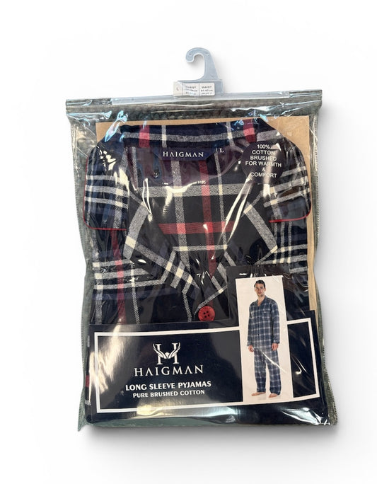 RED CHECK BRUSHED COTTON PYJAMA