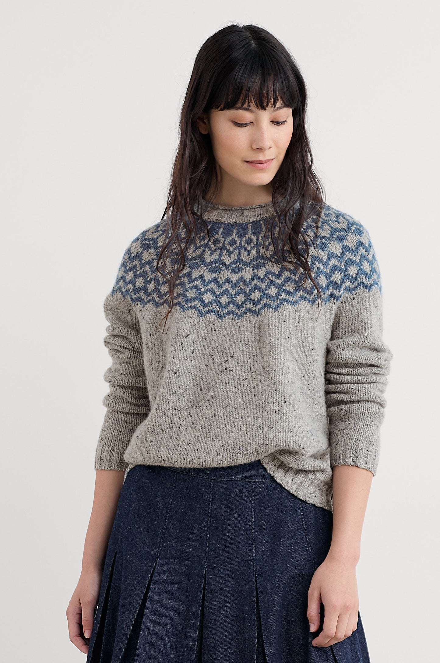 Port Kinnis Fair Isle Jumper With Merino Wag Tail Tor Shore
