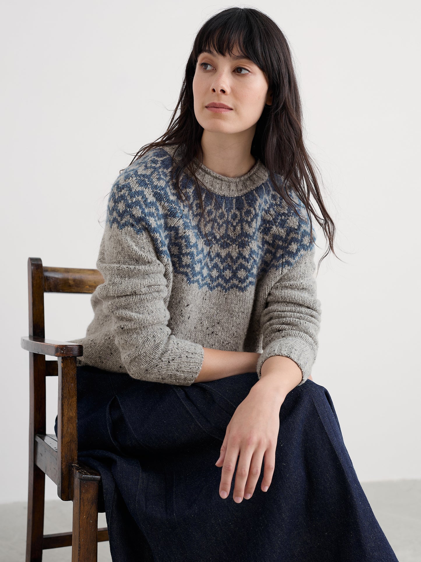 Port Kinnis Fair Isle Jumper With Merino Wag Tail Tor Shore