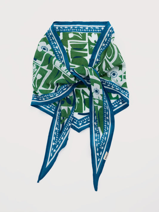 Posy Triangle Scarf Flora Collage Border Hedgerow