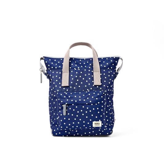 Bantry Backpack in Navy Polka Dot  SMALL