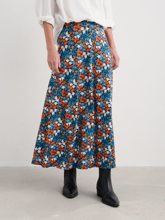 Rose A-Line Ankle Length Skirt Pastel Garden Maritime