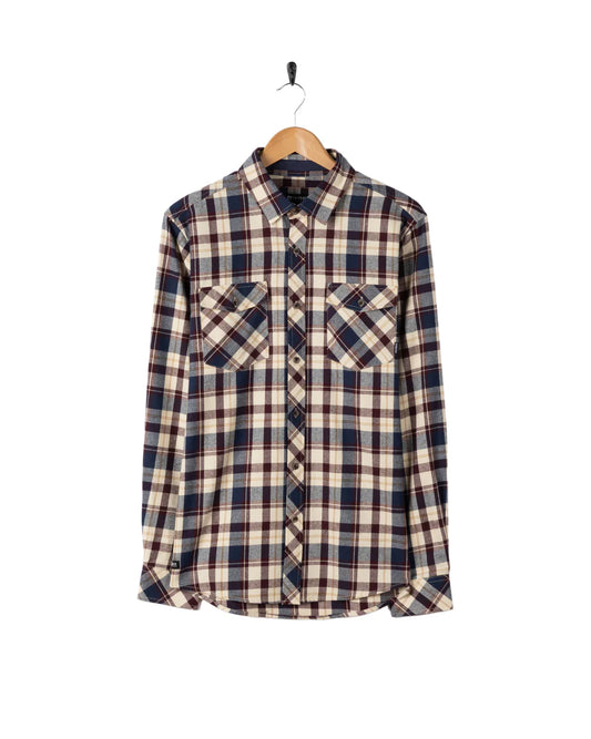 Miles - Mens Flannel Shirt - DK Purple