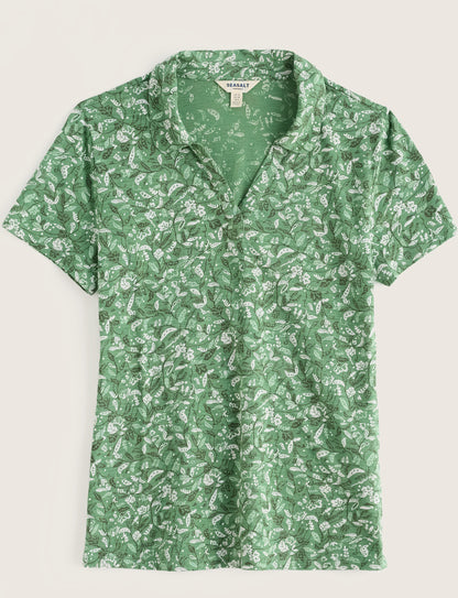 Wavecrest Short Sleeve Shirt -Garden Peas Pea Pod