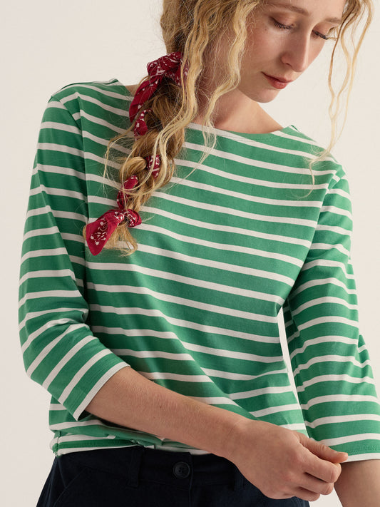 Sailor 3/4 Sleeve Top-Breton Pea Pod