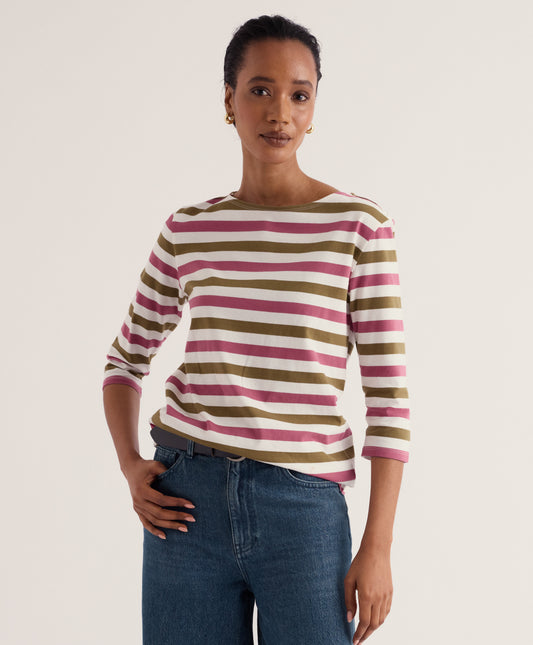 Sailor 3/4 Sleeve Top Duet Scallion Rosa