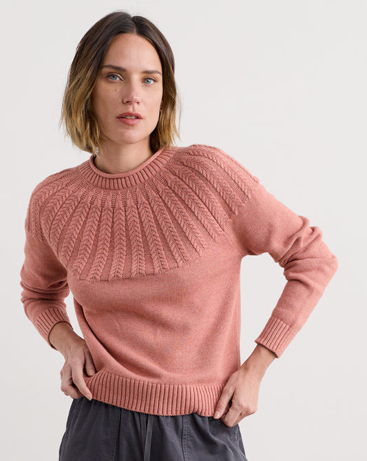Stone Chat Organic Cotton Jumper Dusty Rose