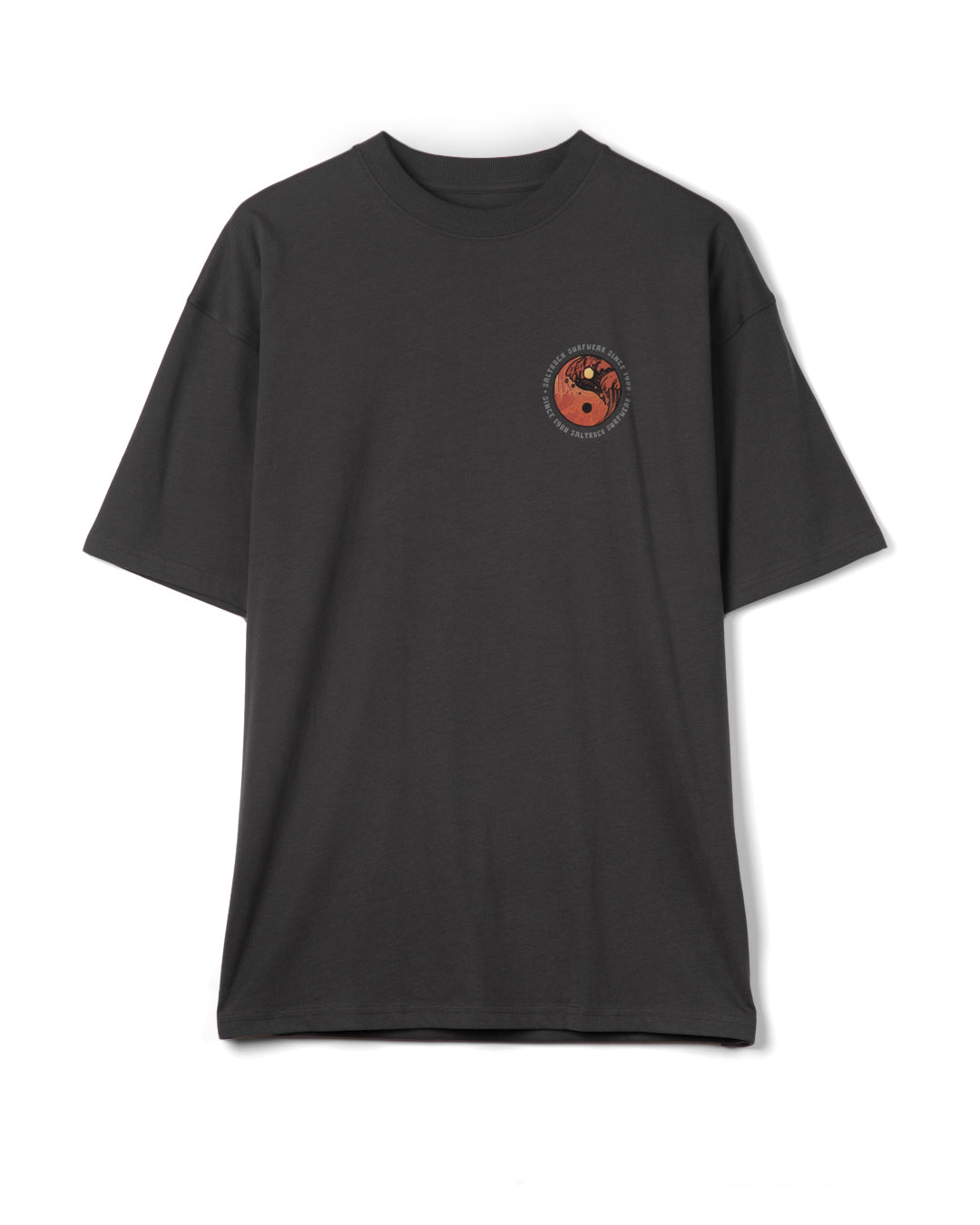 YIN YANG WAVE T/SHIRT DARK GREY