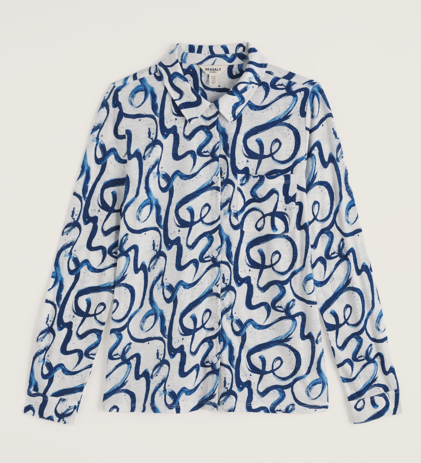 TEASAL HEAD SHIRT INK STROKES CHALK