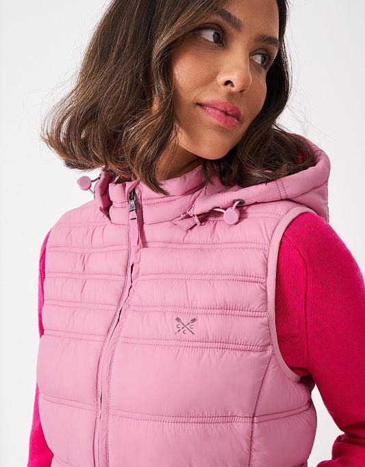 Lightweight Padded Gilet in Pink
