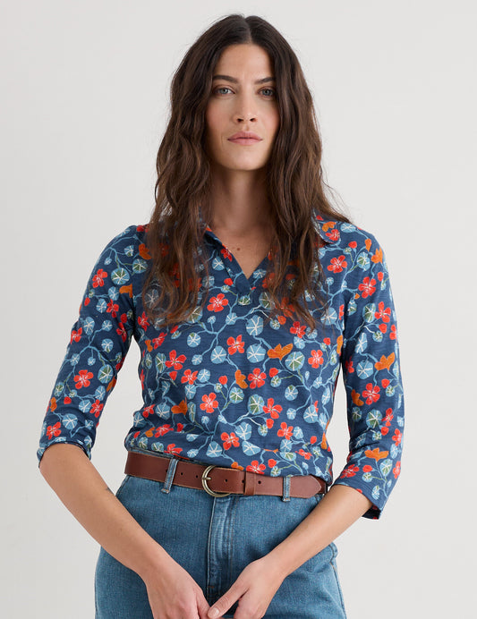 Wavecrest Shirt Winding Nasturtiums Squall