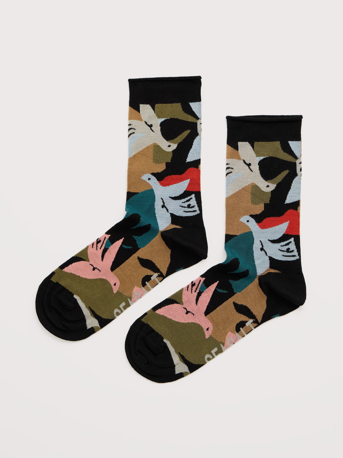 Women's Arty Socks Shadow Birds Onyx Multi