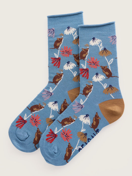 Women's Arty Socks Harvest Mouse Estuary