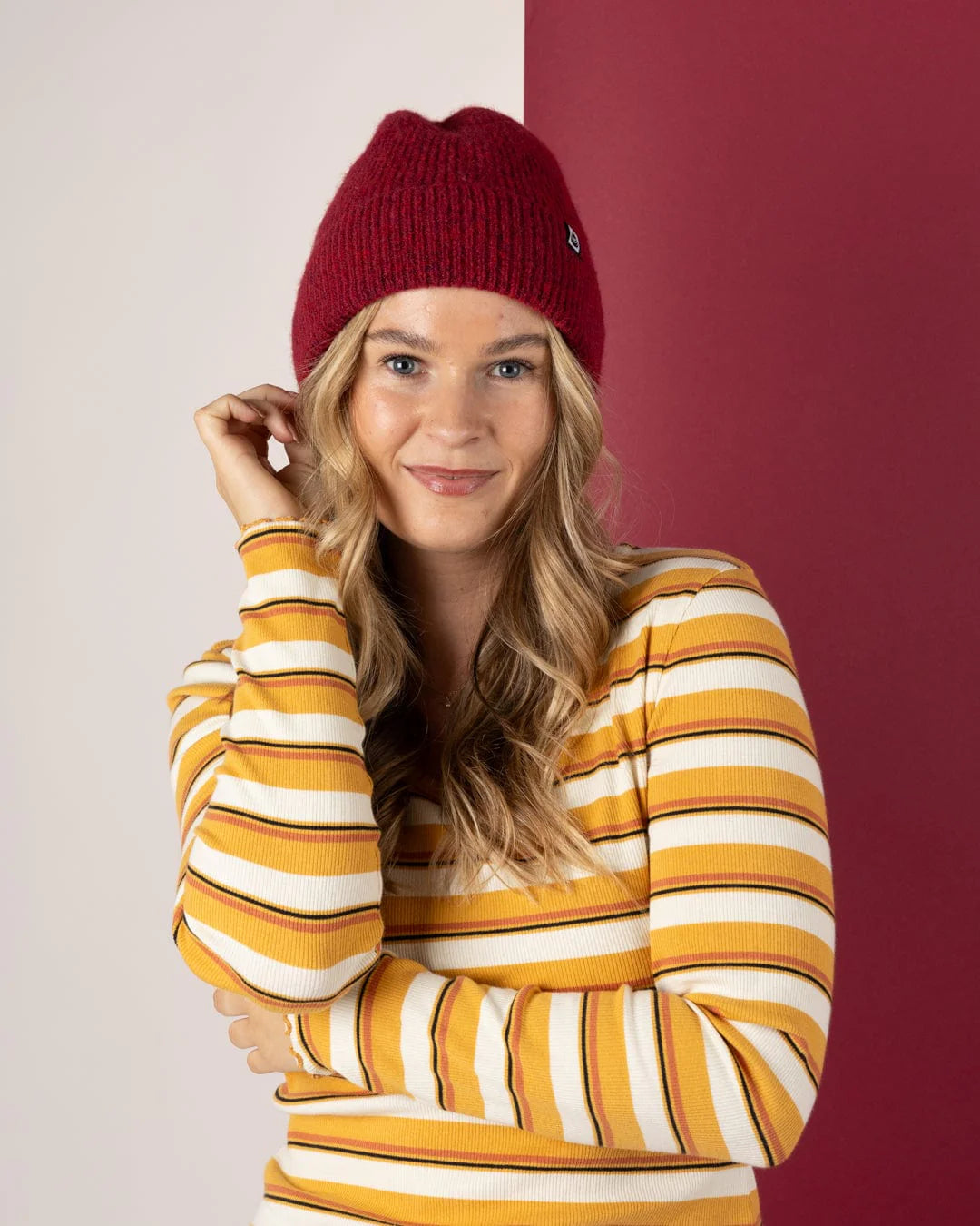 Brushed Maine - Recycled Beanie - Dark Pink