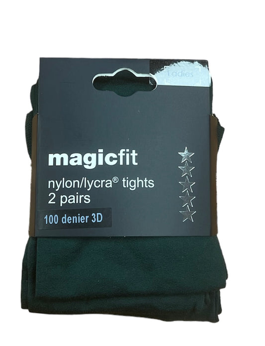 BOTTLE GREEN TIGHTS 100 DENIER