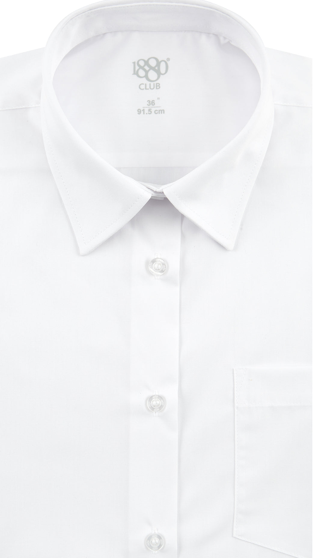 1880 Club  Long Sleeve White Shirt Regular Fit (TWIN PACK)