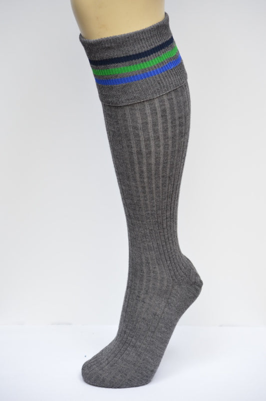 Grey Knee School Socks